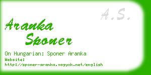 aranka sponer business card